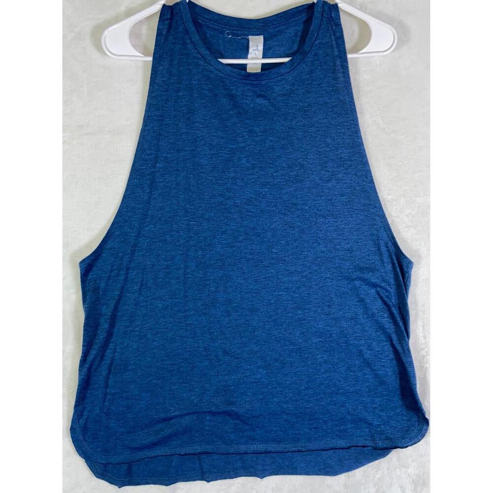 Icyzone Women's Blue Space Dye Racerback Active Wear Tank Top Size L